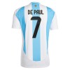 Officiële Voetbalshirt Argentinië De Paul 7 Thuis 2024 - Heren